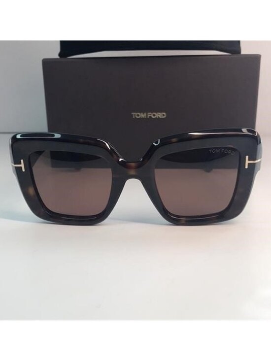 ?- New Authentic TOM FORD - ESME TF1157 SHINY DARK HAVANA Sunglasses main image 6